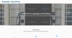 Desktop Screenshot of languageiseverything.com
