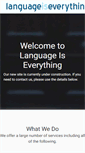 Mobile Screenshot of languageiseverything.com