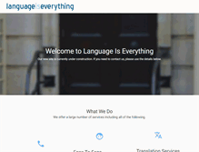 Tablet Screenshot of languageiseverything.com